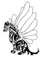 tribal angel tiger tattoo